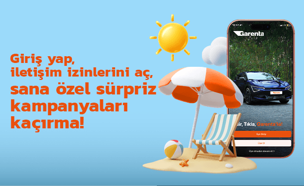 Sana özel kampanyalardan yararlanmak için giriş yap ve iletişim izinlerini aç!