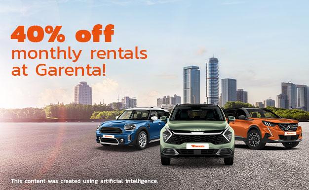 Exclusive prices on monthly rentals are waiting for you.