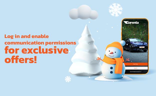 Log in and enable communication permissions to take advantage of exclusive offers for you!